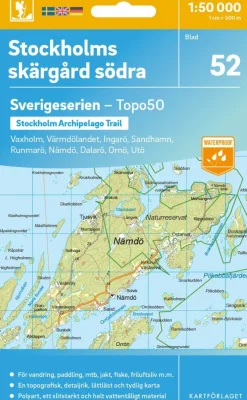 52 Stockholms skärgård södra Sverigeserien Topo50