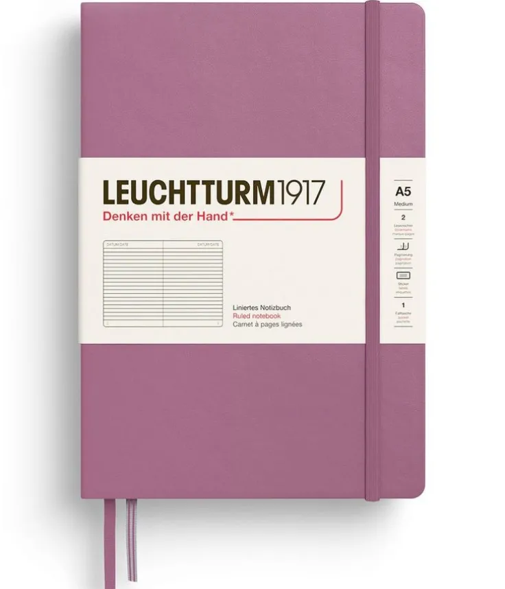 Anteckningsbok A5 Leuchtturm1917 linjerad Dusty Rose