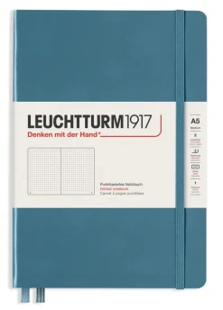 Anteckningsbok A5 Leuchtturm1917 dotted Stone blue