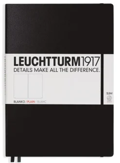 Anteckningsbok A4+ Leuchtturm1917 slim olinjerad Black
