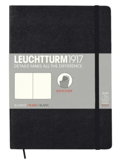 Anteckningsbok A5 Leuchtturm1917 olinjerad mjuk Black
