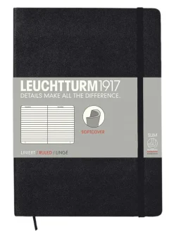 Anteckningsbok A5 Leuchtturm1917 linjerad mjuk Black