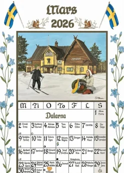 Bordskalender 2026 A6 Sverigealmanackan