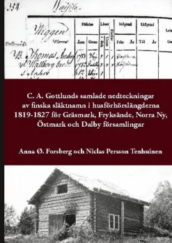 C. A. Gottlunds samlade nedteckningar av finska släktnamn i husförhörslängderna 1819-1827 för Gräsmark, Fryksände, Norra Ny, Östmark och Dalby församlingar