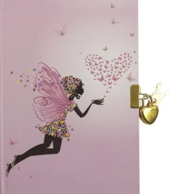 Dagbok med lås Fjäril