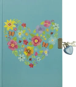 Dagbok med lås Hjärta