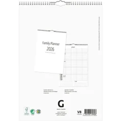 Familjekalender 2026 A4 4 kolumner