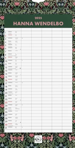 Familjekalender 2025 Hanna Wendelbo
