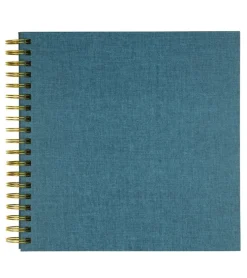 Fotoalbum 245x245mm spiral svarta blad blågrön