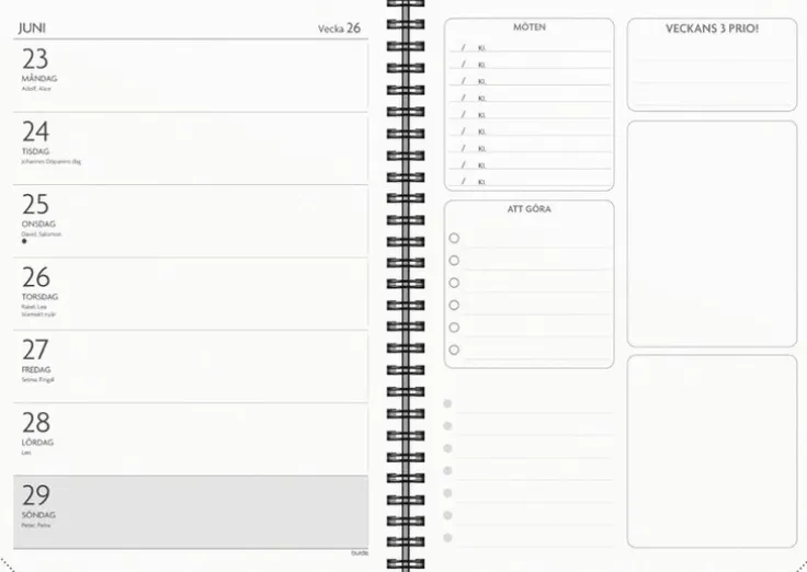 Kalender 2025 Få det gjort svart