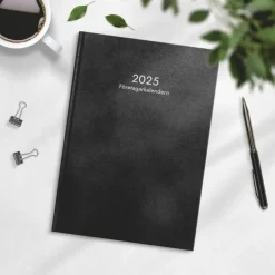 Kalender 2025 Företagarkalendern svart konstläder