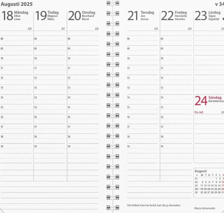 Kalender 2025 Interplano refill
