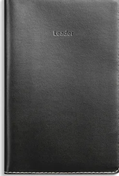 Kalender 2025 Leader spiralbunden konstläder svart