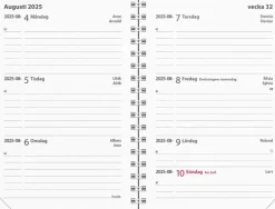 Kalender 2025 Leader svart plast