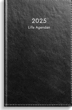 Kalender 2025 Lilla Agendan svart konstläder