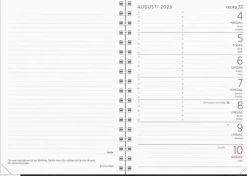 Kalender 2025 Liten Veckokalender svart plast