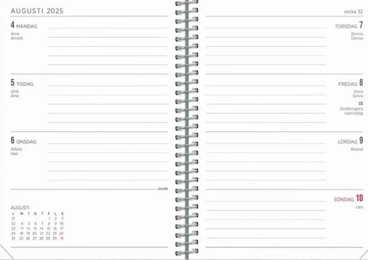 Kalender 2025 Senator A6 Twist blå