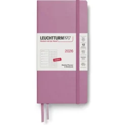 Kalender 2026 Weekly Planner & Notebook Dotted Wallet Dusty Rose