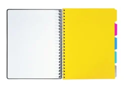 Ämnesblock A4 - 5 flikar kartong svart