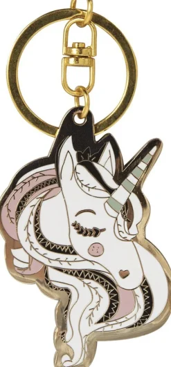 Nyckelring enhörning metall