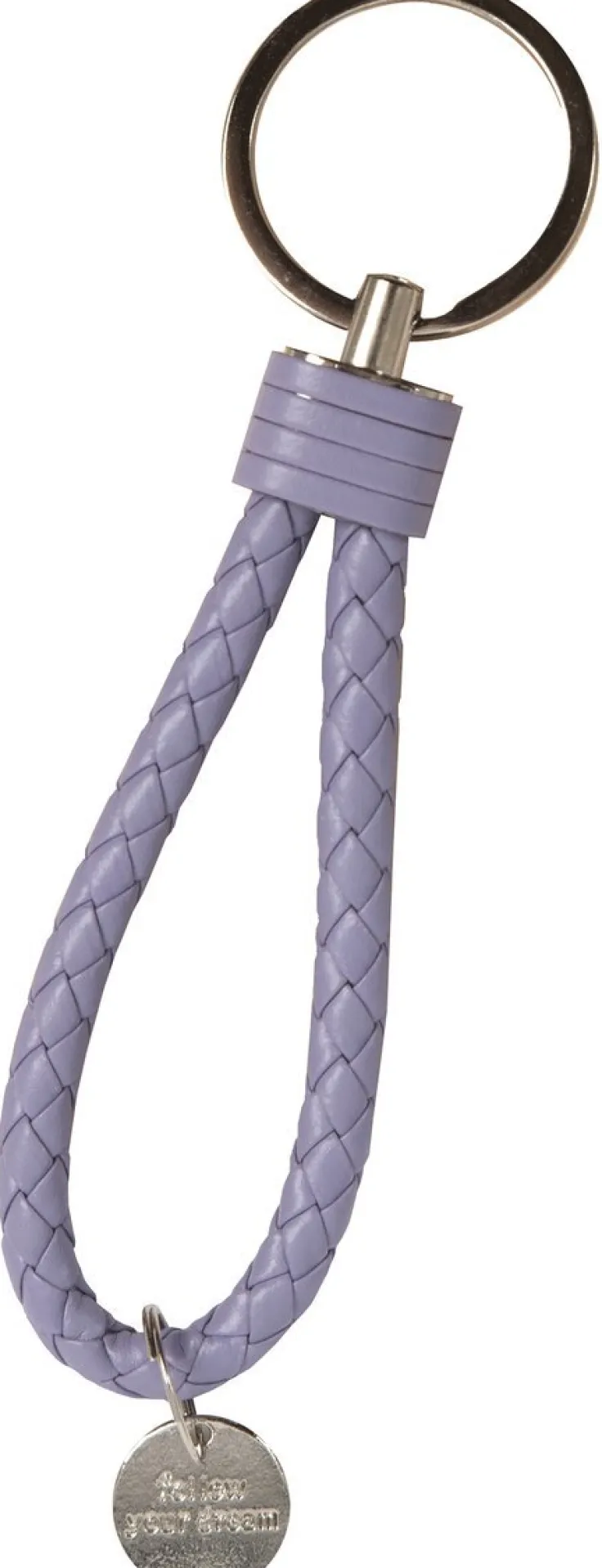 Nyckelring läderrem ljuslila