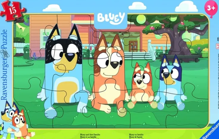 Pussel 15 bitar Bluey And Her Family