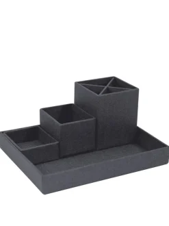 Skrivbordsställ Lena canvas svart