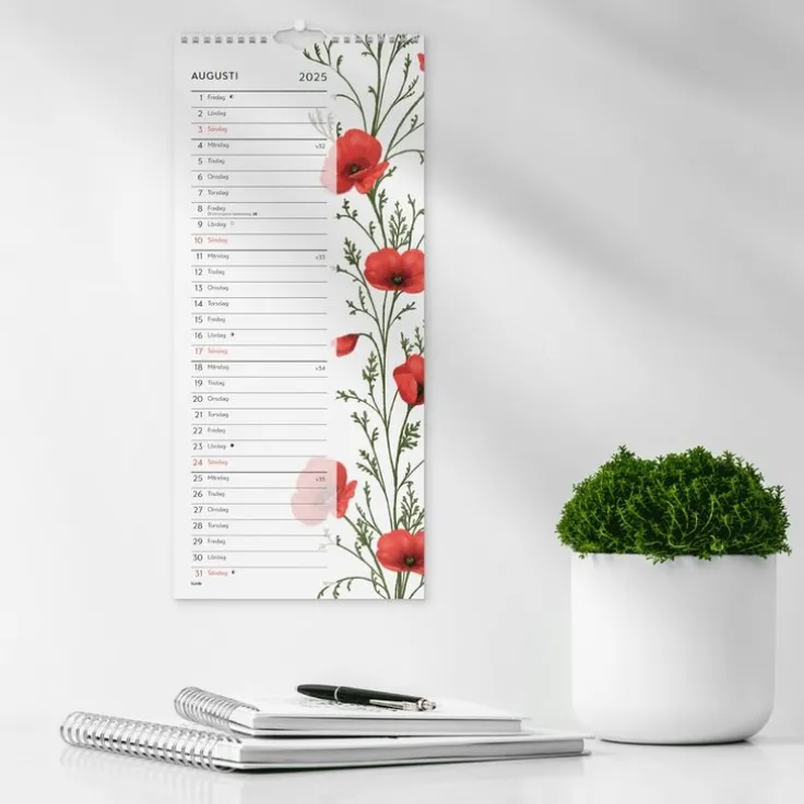 Väggkalender 2025 Lilla Blomsterkalendern