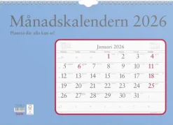 Väggkalender 2026 Månadskalendern