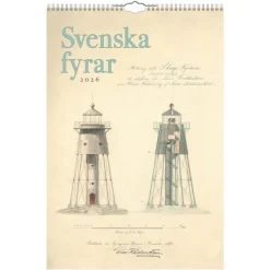 Väggkalender 2026 Svenska fyrar