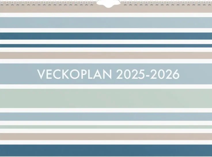 Väggkalender 2025-2026 Veckoplan