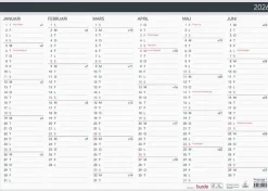 Väggkalender 2026 Väggblad Elegant 420x297mm